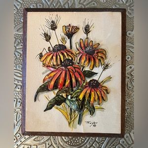 WALL ART THAYER 3D Art Wildflower Bunch signed